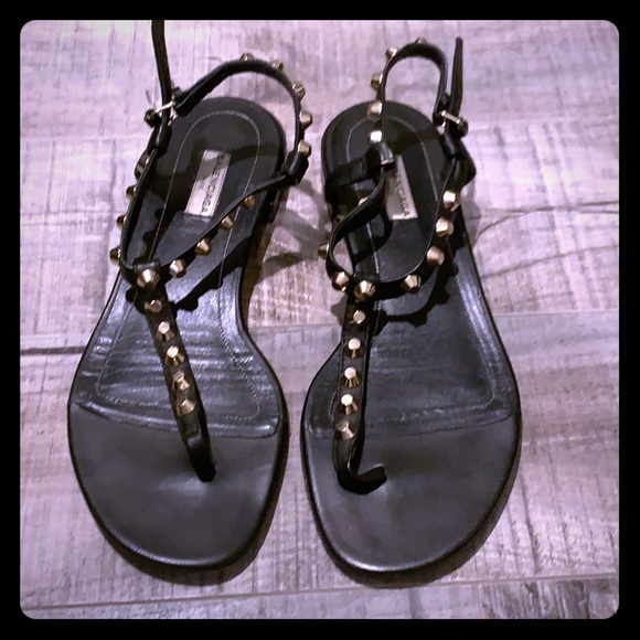 Balenciaga Arena Studded Sandals in black. Size 38 - Picture 1 of 5